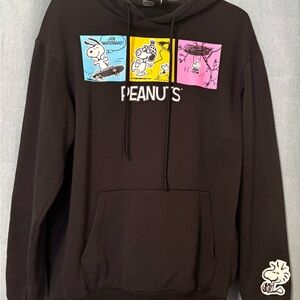 Peanuts Black Hoodie 2 sided